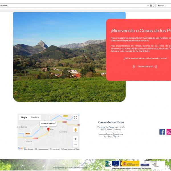 Página web dela nueva empresa.