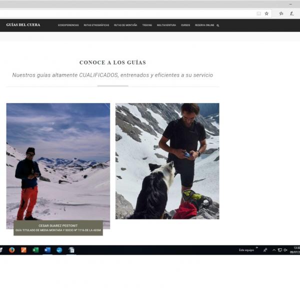 Página web de la empresa de guías de montaña.