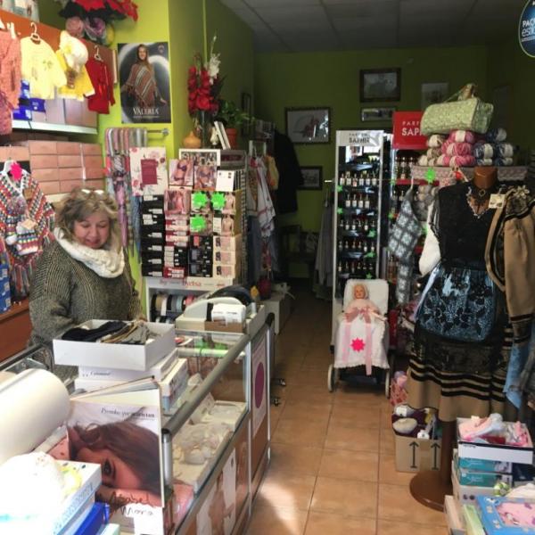 Interior de la mercería.